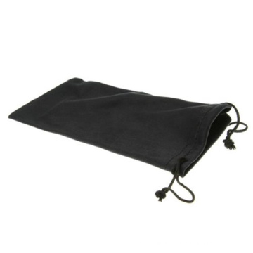 High quality leather drawstring 100% polyester double pull pouch